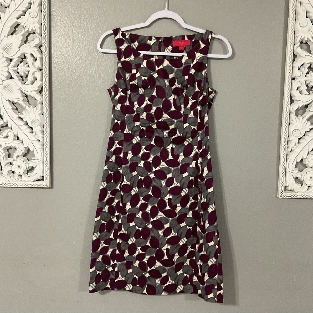 Lavia leaf print made in Italy sleeves dress size 40(2-4)